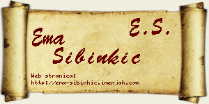Ema Sibinkić vizit kartica